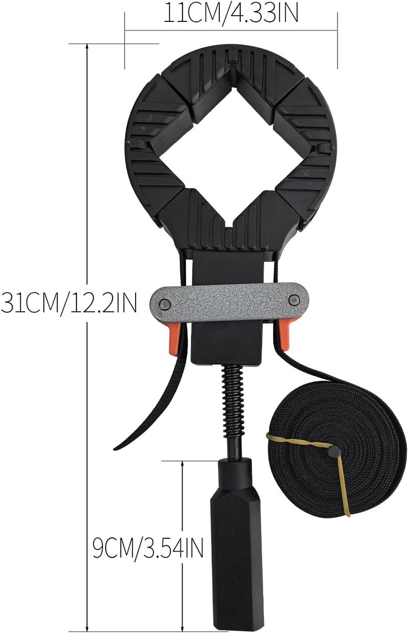 SUGOOE Band Clamps, Frame Quick Release Strap Clamps with 4 Corner Claws, Picture Frame Clamps for Woodworking - Image 2